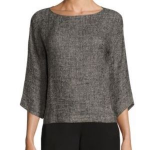 Eileen Fisher Linen Blend Box Top